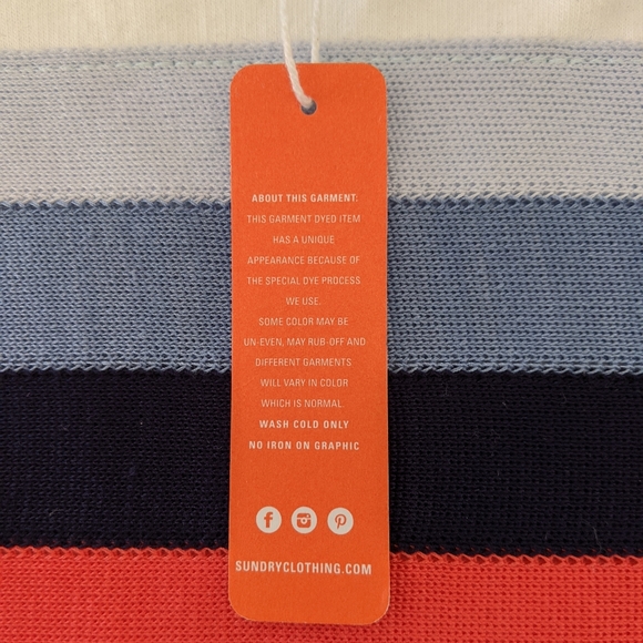 Sundry Fossler Multi-Stripe Crew Pullover Sweatshirt, M NWT - Picture 10 of 13